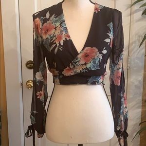 Floral Crop Blouse